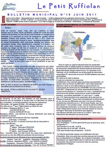 Le petit ruffiolan num 10 Le petit Ruffiolan 06 2011